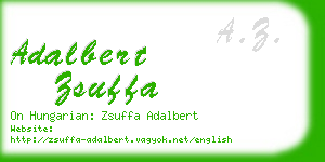 adalbert zsuffa business card